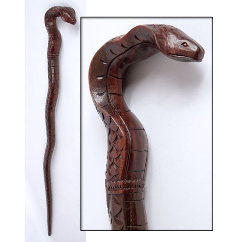 Wooden Serpent Walking Stick